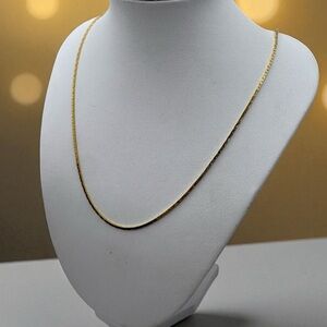 Vintage Gold Tone Necklace‎ 20” Korea Chain Shine